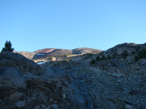 Looking up the South Sister