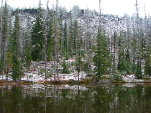 Pond below Twin Peaks